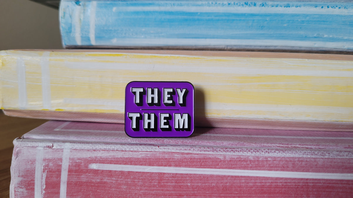 Pin: They/Them Purple