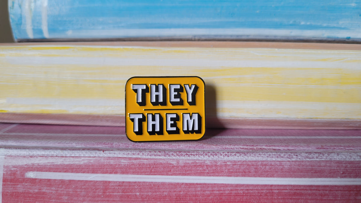 Pin: They/Them Yellow